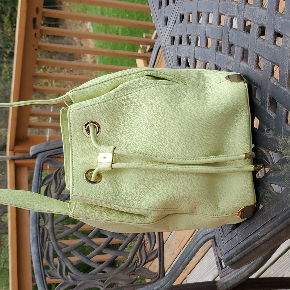 Vince Camuto Chartreuse Light Green Draw String L… - image 1